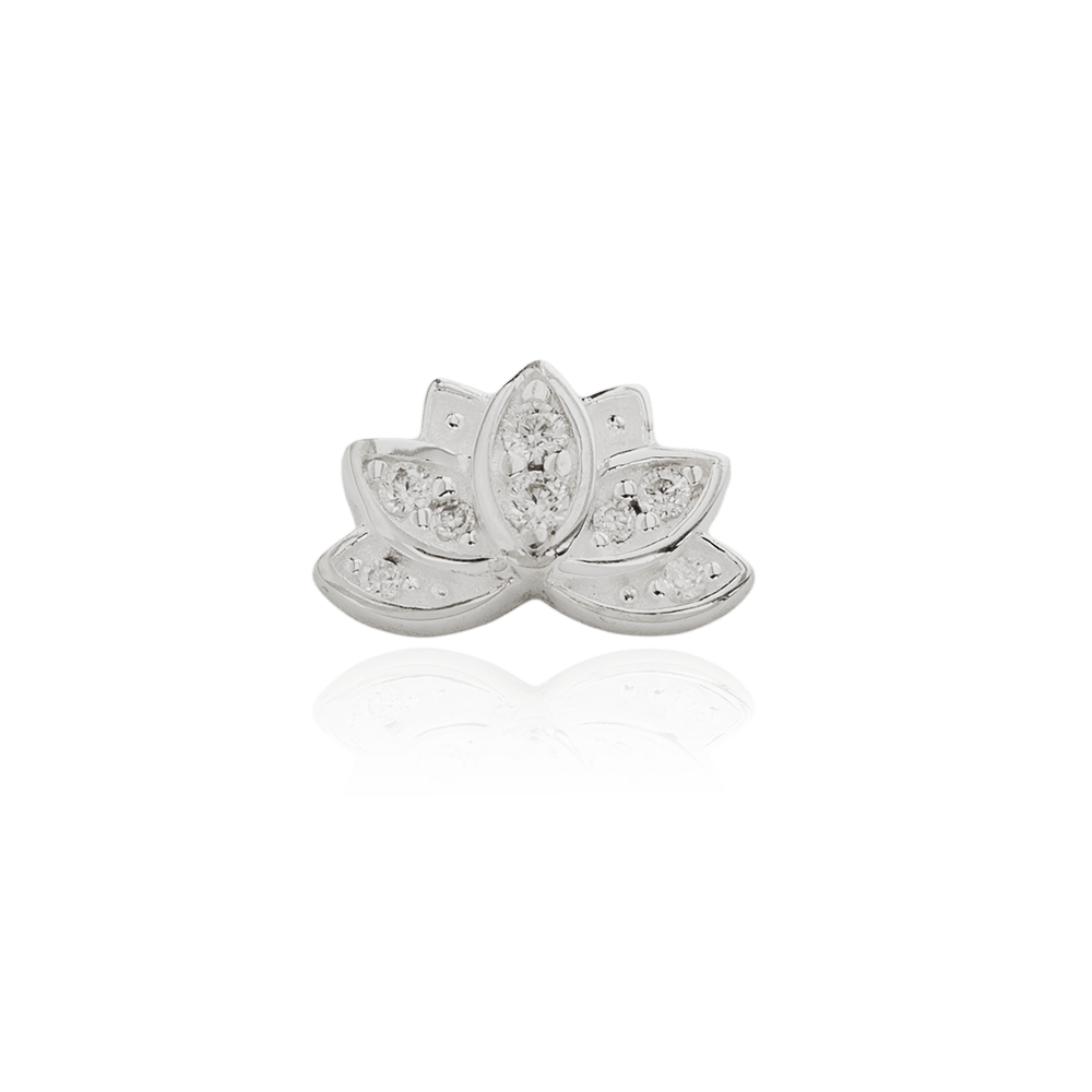Lotus - Renewal - Silver/CZ | Charms | Stow Lockets