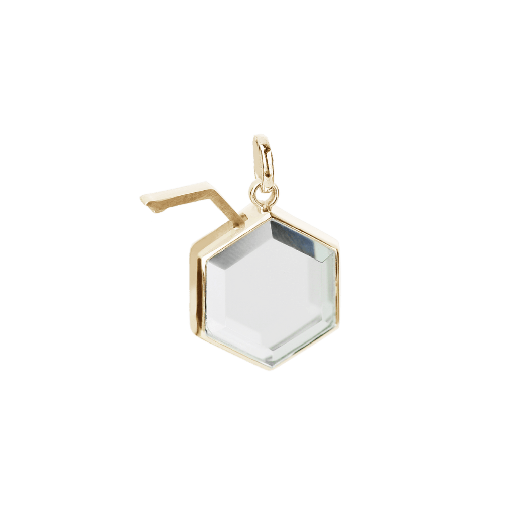 Medium Hexagon Gold Locket | Lockets | Stow Lockets