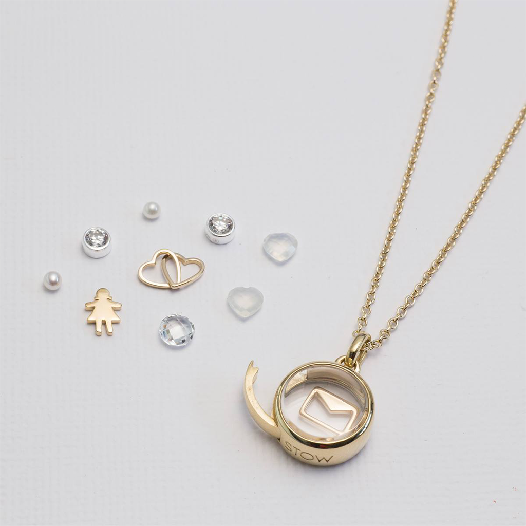 Stow Lockets petite gold locket pendant