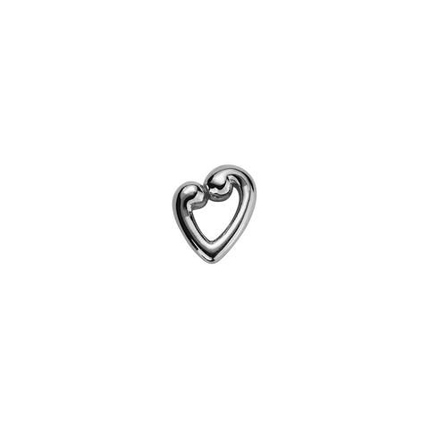 Stow Lockets sterling silver Koru Heart - Compassion & Love silver charm