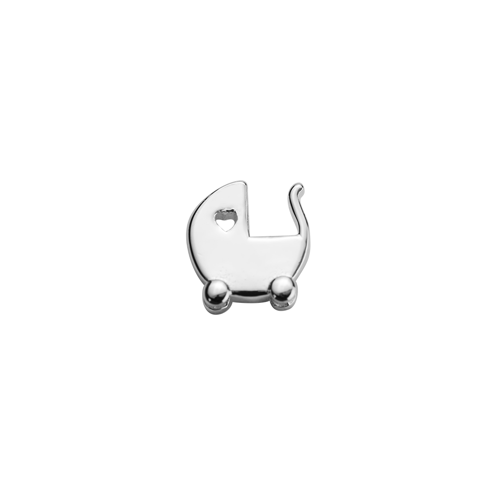 Stow Lockets sterling silver Baby Pram - Blessed silver charm