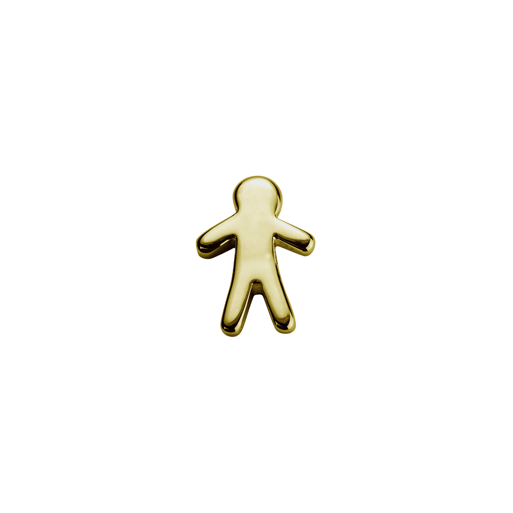 Stow Lockets 9ct Gold Stowaway Boy - Heroic charm