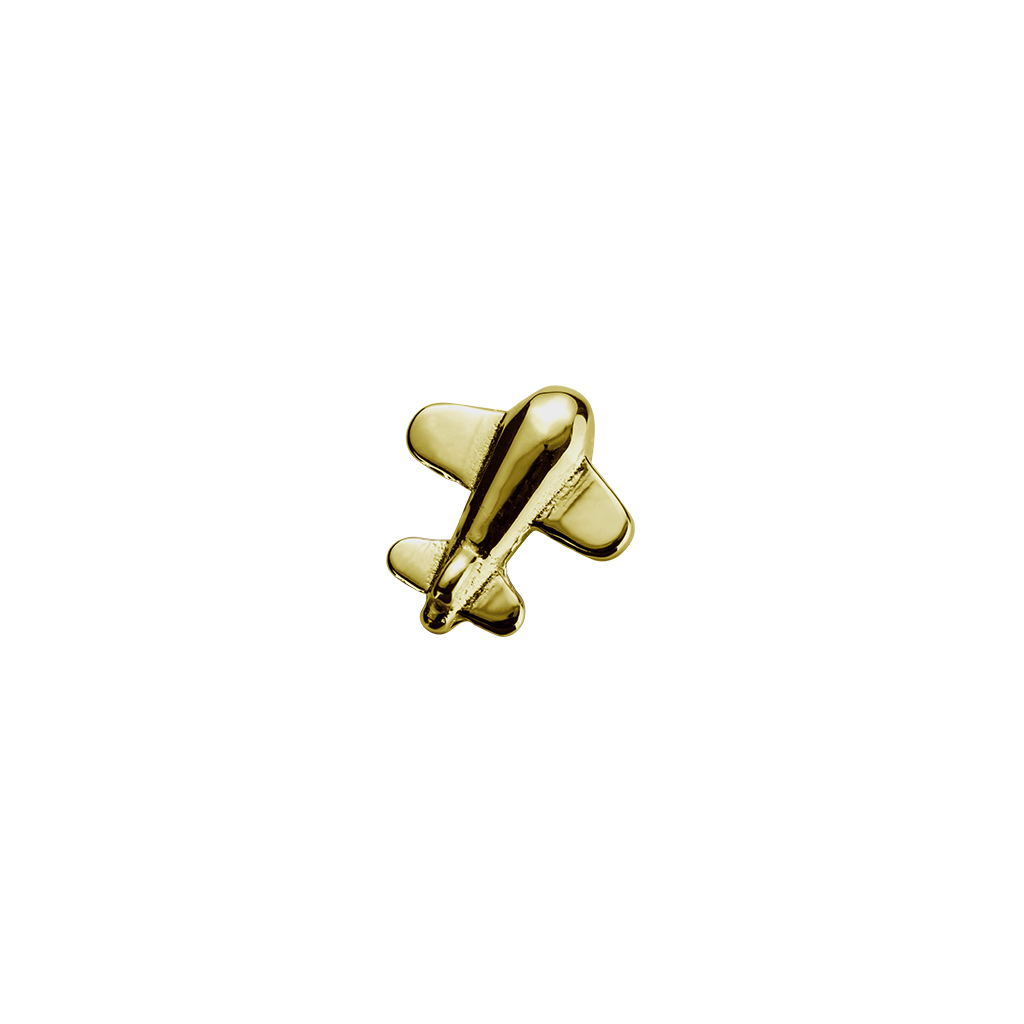 Stow Lockets 9ct Gold Aeroplane - Adventure charm