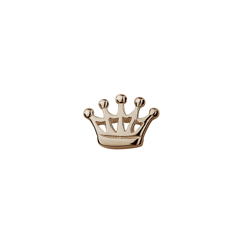 Stow Lockets solid Rose Gold Crown - Queen charm