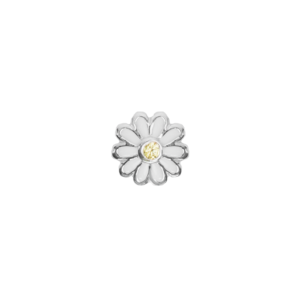 Stow Lockets April Daisy Enchanting enamel birth flower charm