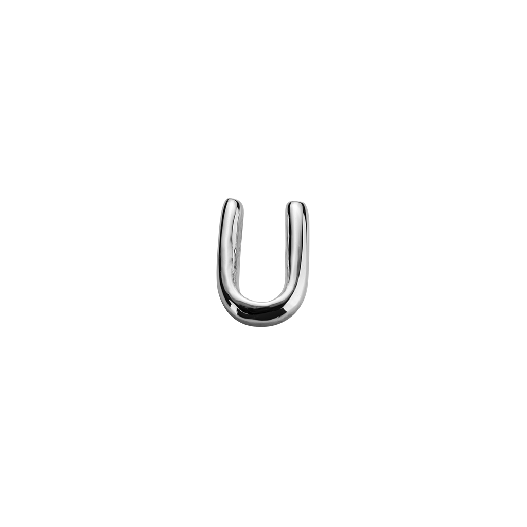 Stow Lockets sterling silver U silver letter charm