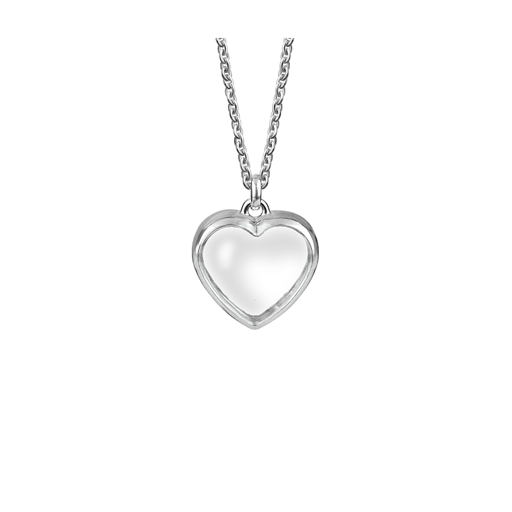 Stow Lockets medium silver heart locket