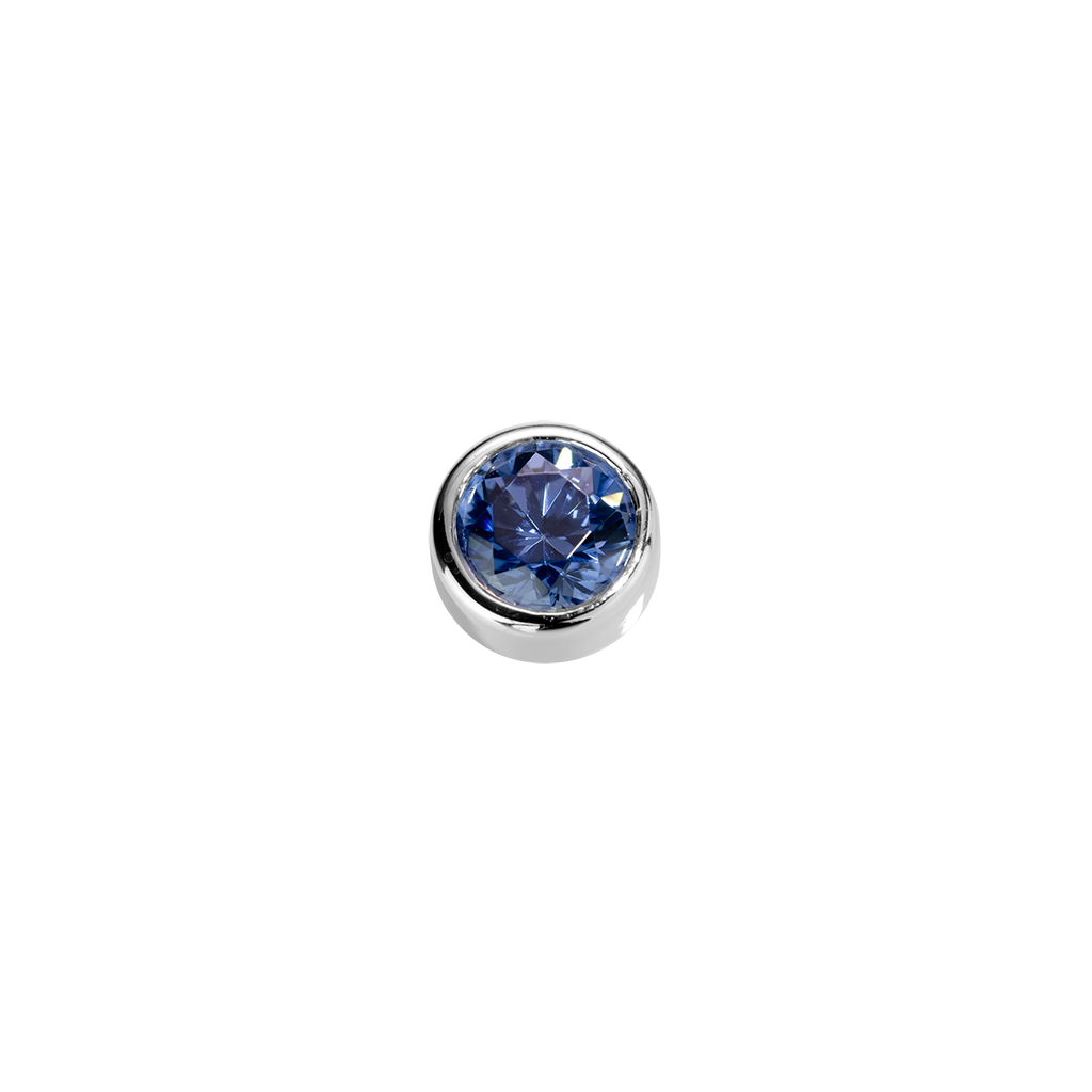 Stow Lockets sterling silver Wisdom - Sapphire CZ charm