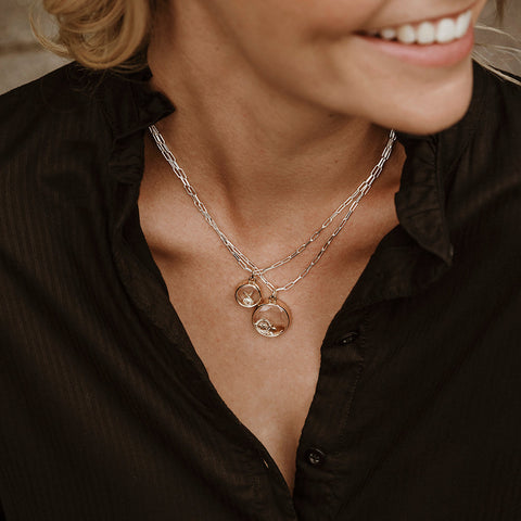 Medium Faceted Gold Locket | Lockets | Stow Lockets