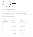 Stow Lockets sterling silver Stowaway Girl stacker Ring - Daring