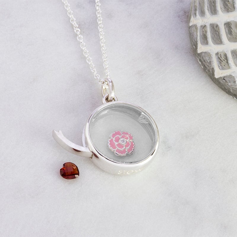 January - Carnation | Charms | Stow Lockets
