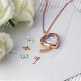 Stow Rose Gold Heart Locket & Charms