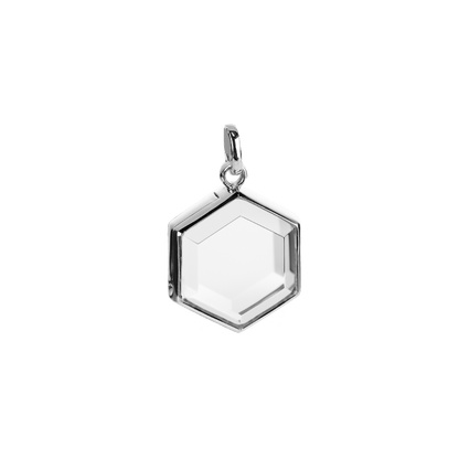 Medium Hexagon Silver Locket | New | Stow Lockets