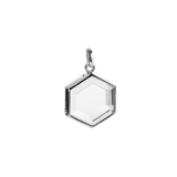 Medium Hexagon Silver Locket | New | Stow Lockets