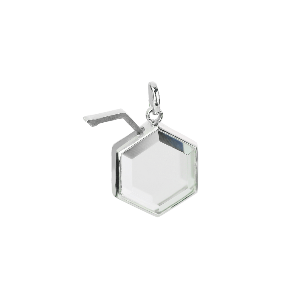 Medium Hexagon Silver Locket | New | Stow Lockets