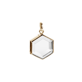 Medium Hexagon Gold Locket | Lockets | Stow Lockets
