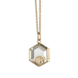 Medium Hexagon Gold Locket | Lockets | Stow Lockets