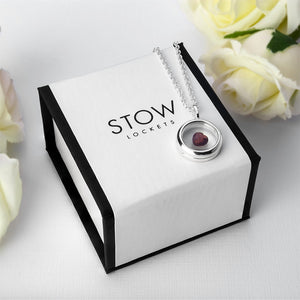 STOW birth charm locket necklace set