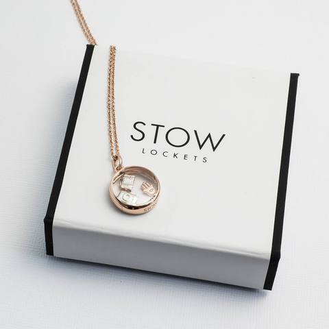 Stow Lockets medium rose gold locket pendant