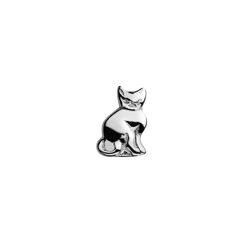 Stow Lockets solid sterling silver Cat - 9 Lives silver charm