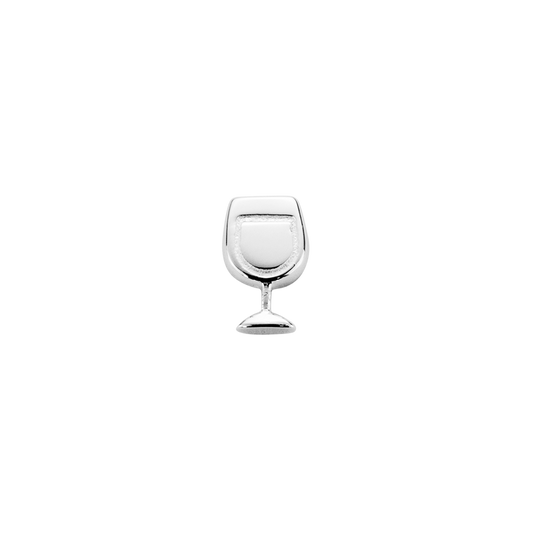 Stow Lockets solid sterling silver Wine Glass - Celebrate silver charm