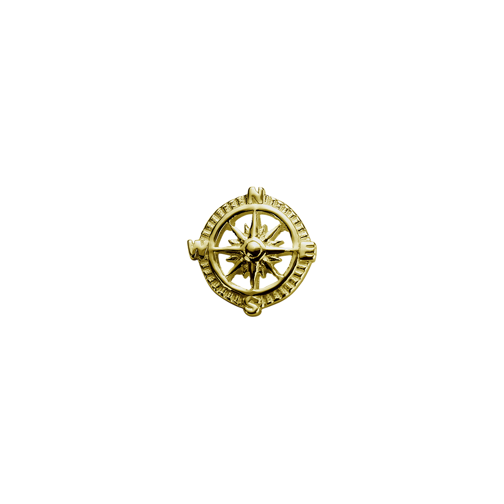 Stow Lockets 9ct Gold Compass - Direction charm