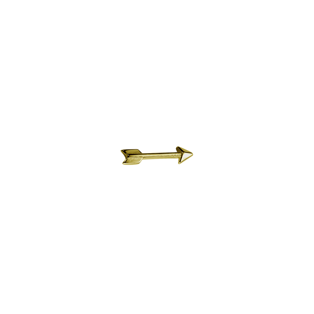 Stow Lockets 9ct Gold Arrow - Bravery charm