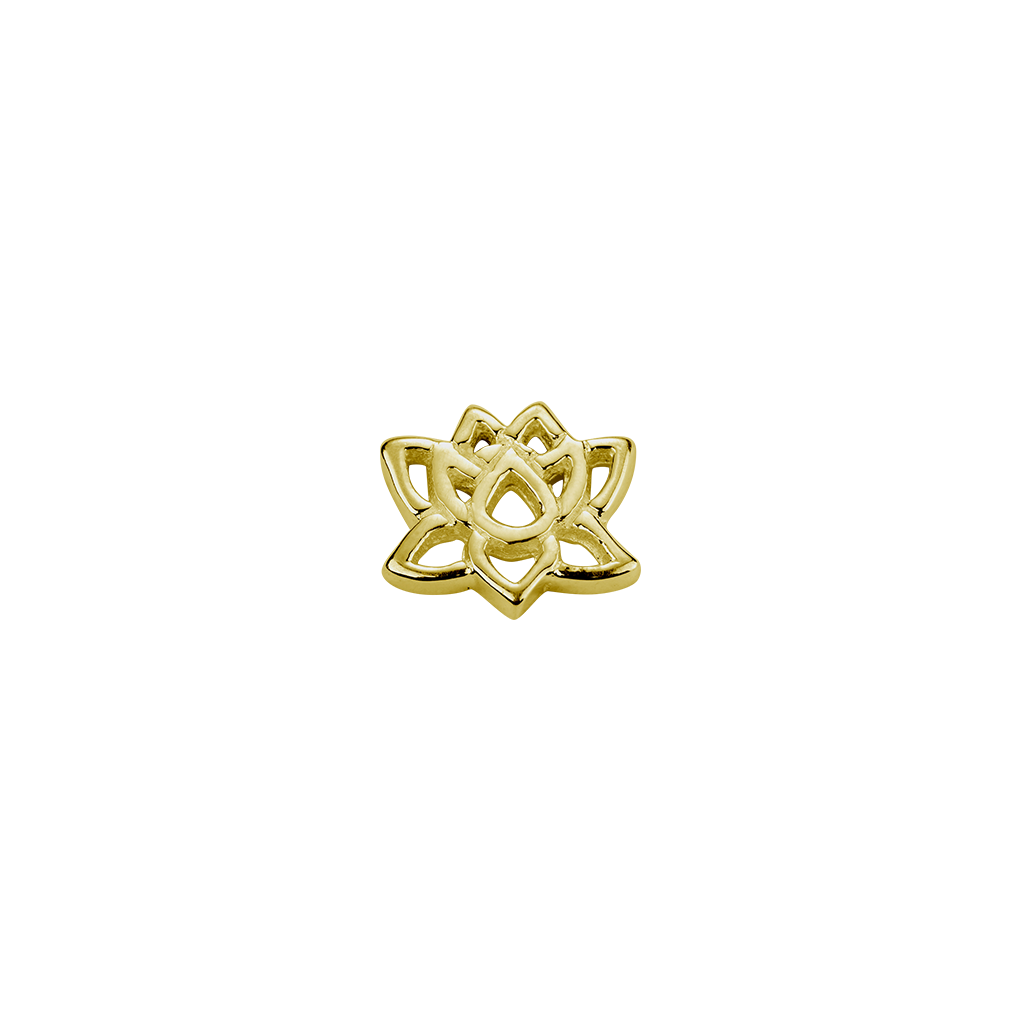 Stow Lockets 9ct Gold Lotus - Enlightenment charm