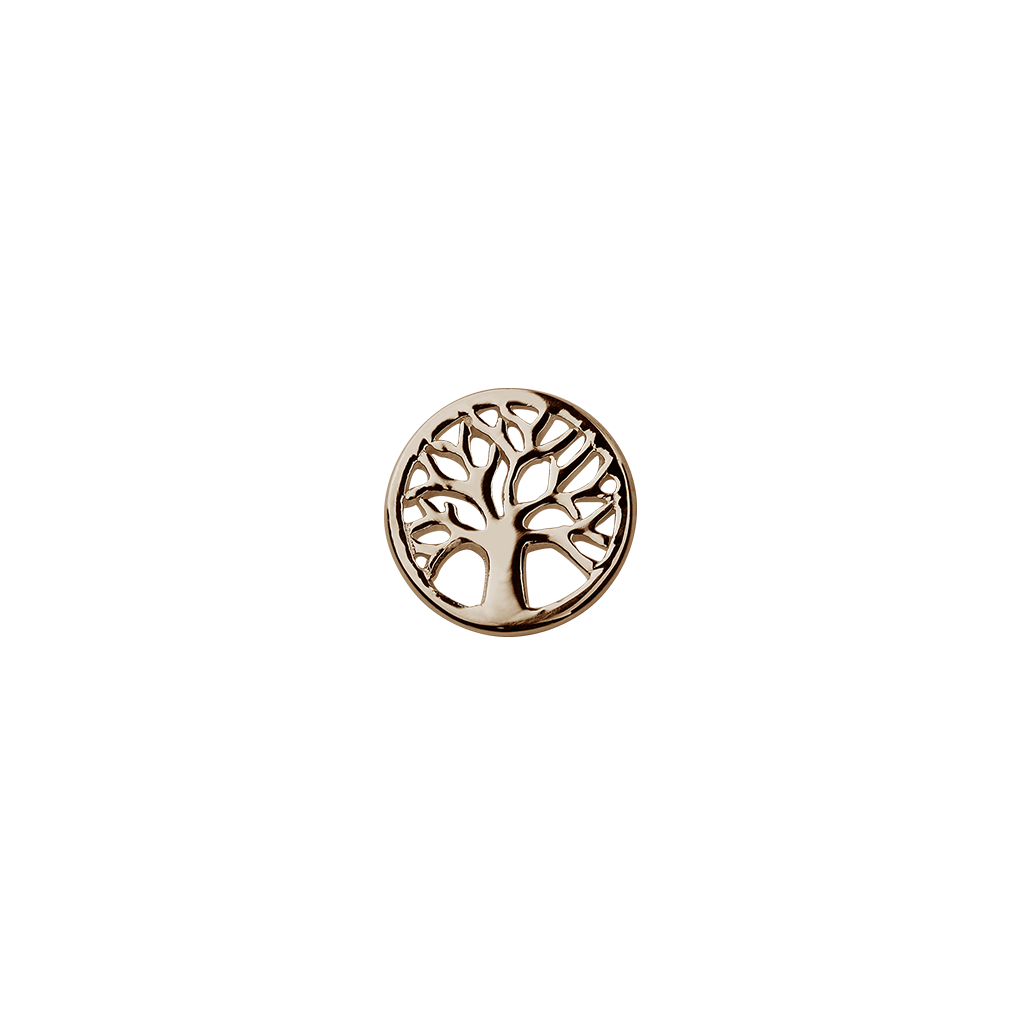 Stow Lockets solid Rose Gold Tree of Life - Vitality charm