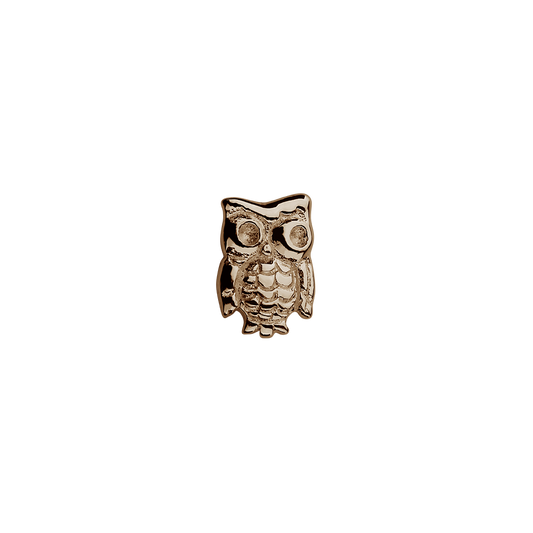 Stow Lockets solid Rose Gold Owl - Wise One charm