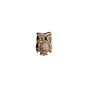 Stow Lockets solid Rose Gold Owl - Wise One charm
