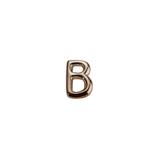 Stow Lockets solid Rose Gold B letter charm