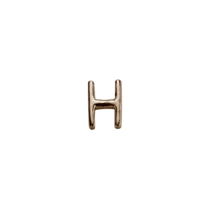 Stow Lockets solid Rose Gold H letter charm