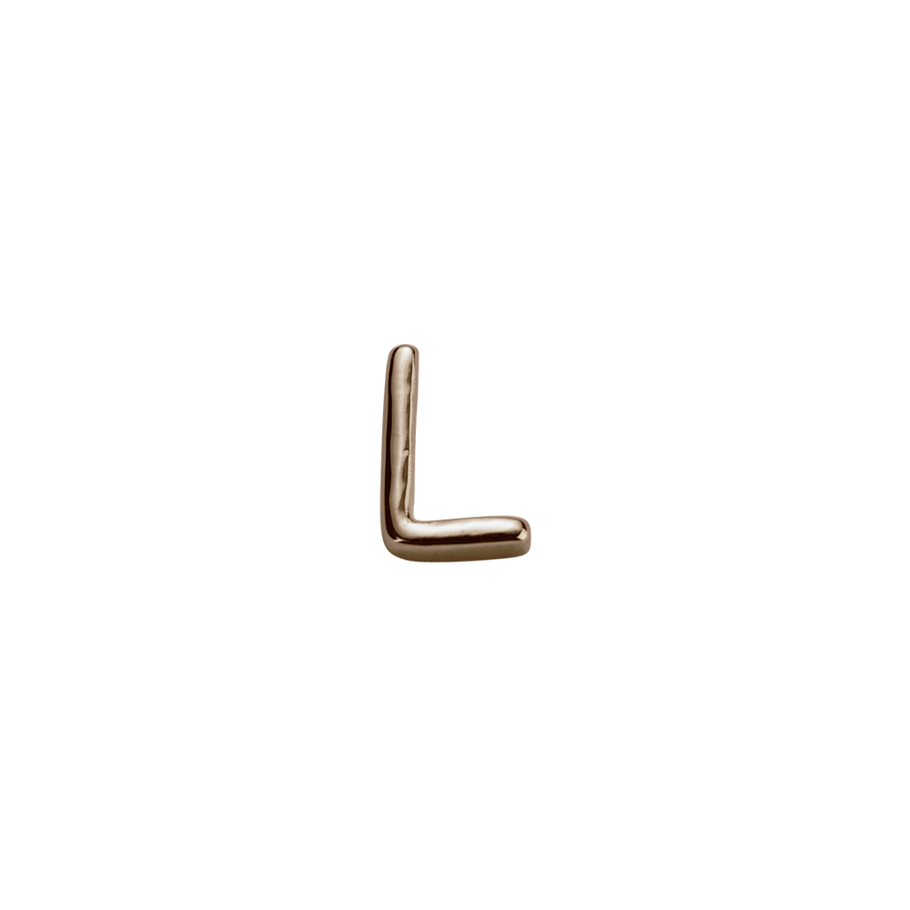 Stow Lockets solid Rose Gold L letter charm