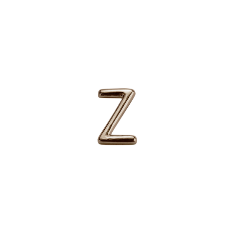Stow Lockets solid Rose Gold Z letter charm