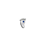 Footprint charm from Stow Lockets featuring cubic zirconia