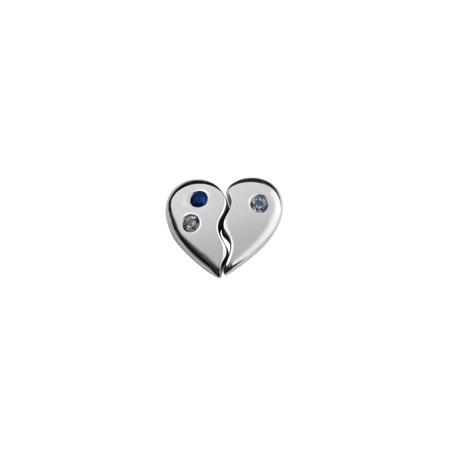 Piece of my Heart charm from Stow Lockets featuring cubic zirconia