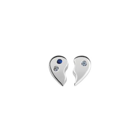 Piece of my Heart charm from Stow Lockets featuring cubic zirconia