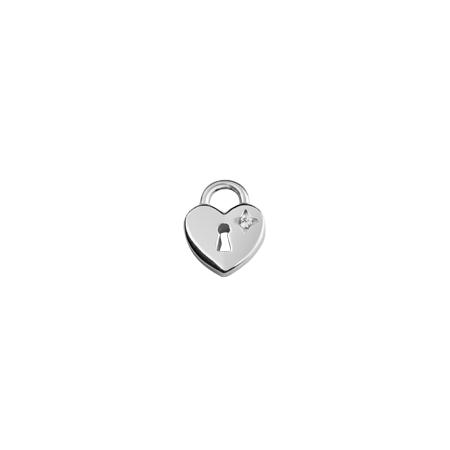 Key to my Heart charm from Stow Lockets featuring cubic zirconia