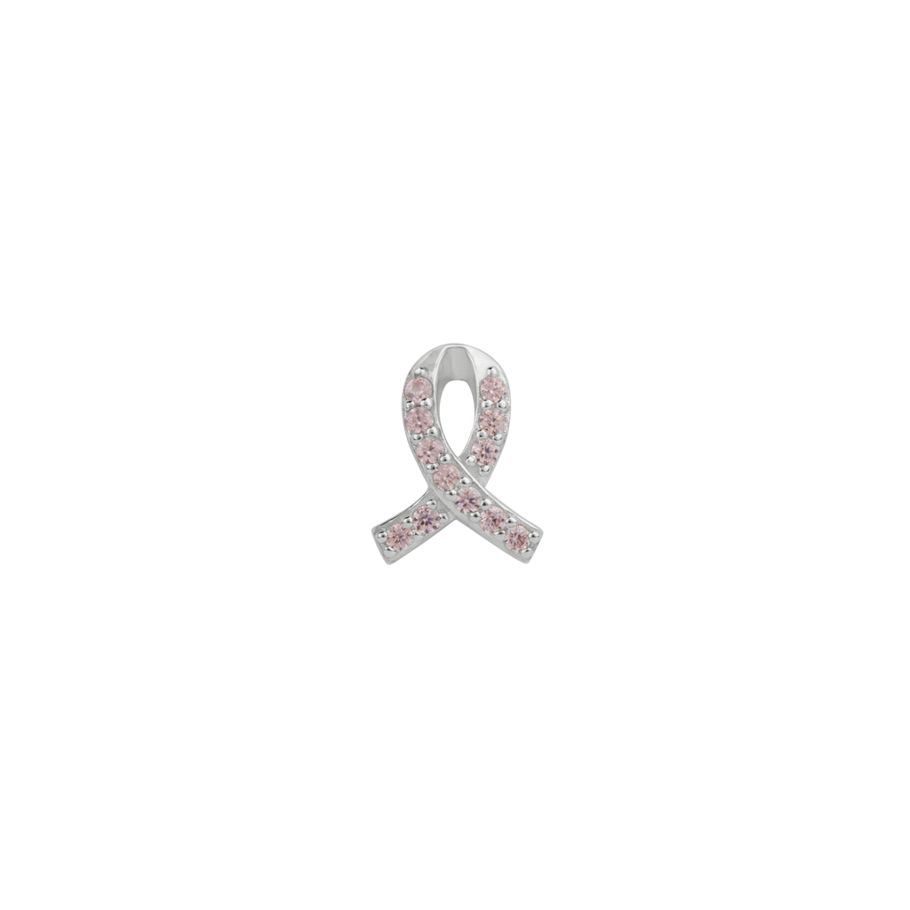 Pink Ribbon - Breast Cancer | Silver Charm | Stow Lockets