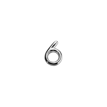 Stow Lockets sterling silver number 6 charm