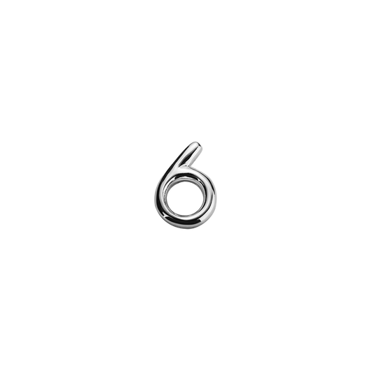 Stow Lockets sterling silver number 6 charm