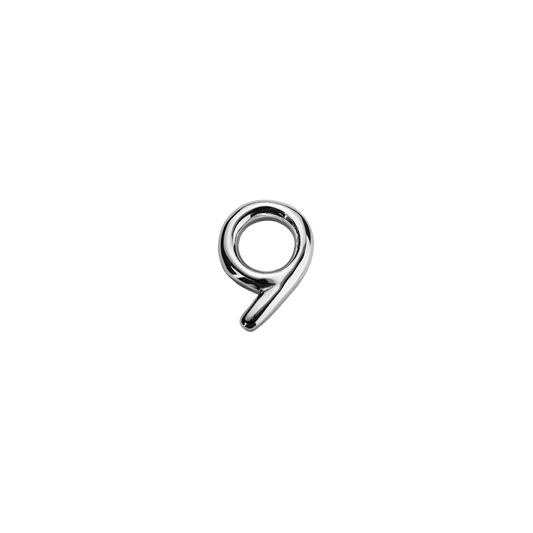 Stow Lockets sterling silver number 9 charm