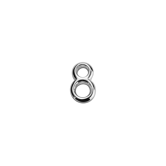 Stow Lockets sterling silver number 8 charm