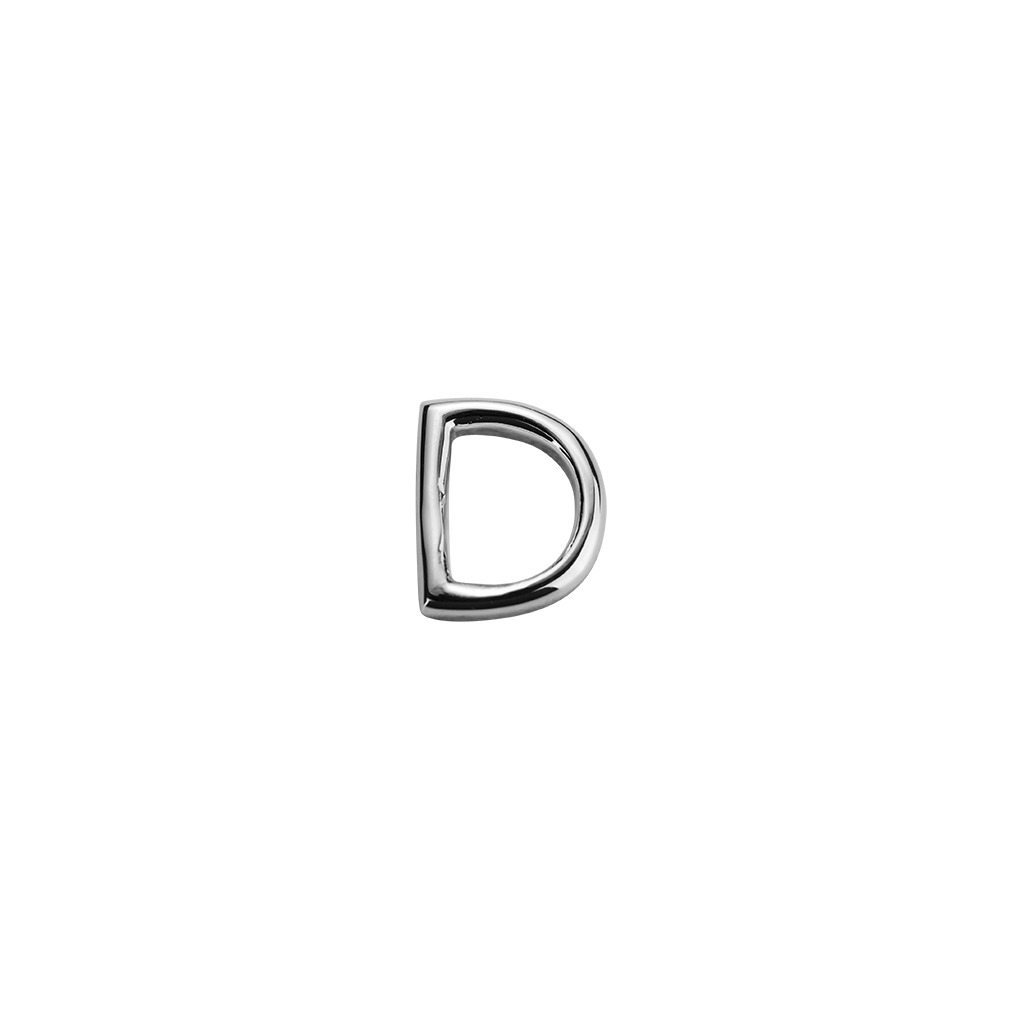 Stow Lockets sterling silver D silver letter charm