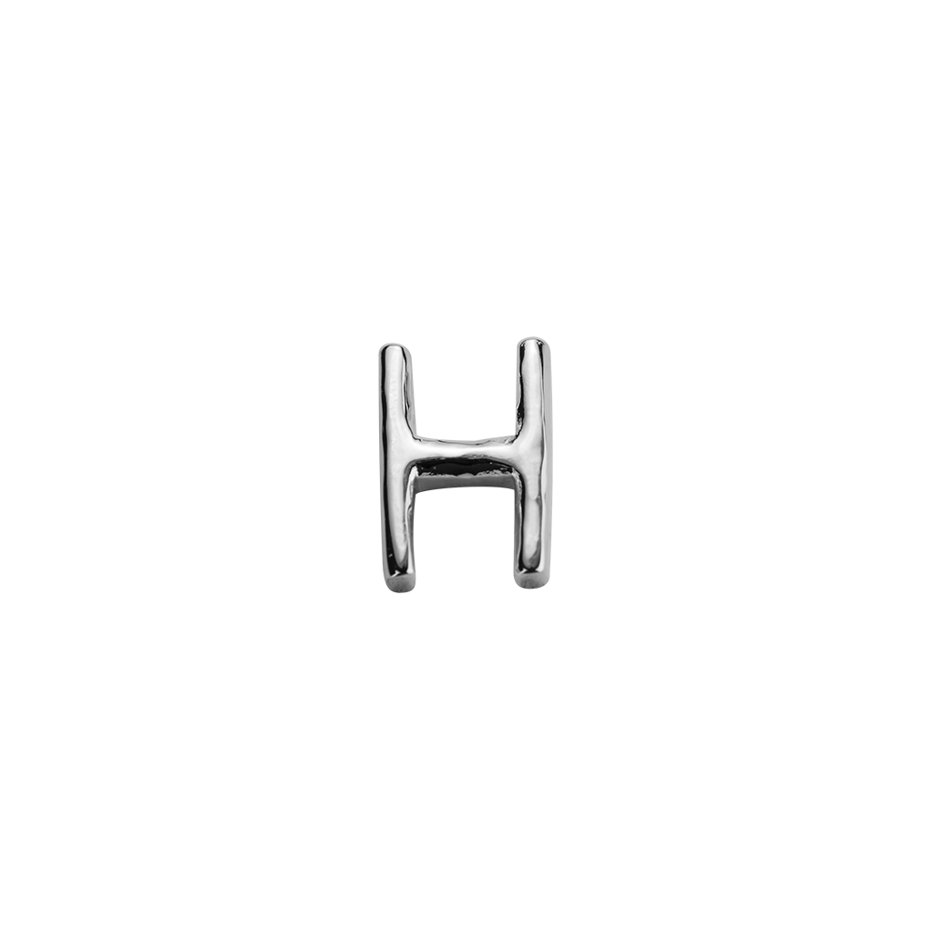 Stow Lockets sterling silver H silver letter charm