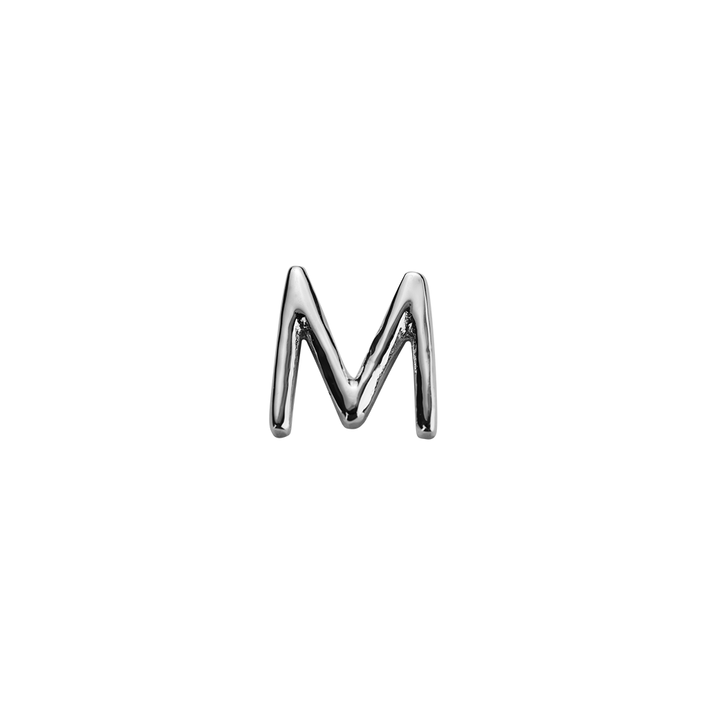 Stow Lockets sterling silver M silver letter charm