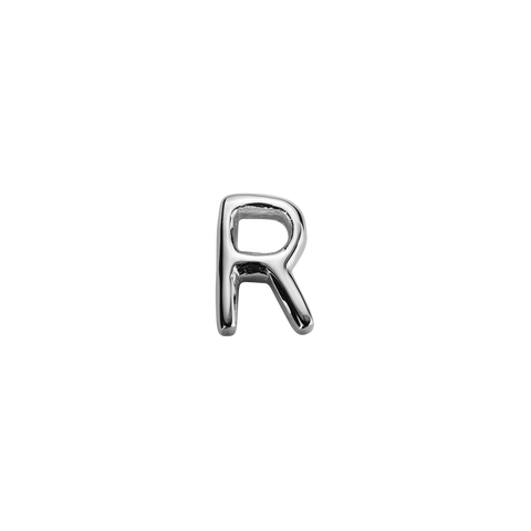 Stow Lockets sterling silver R silver letter charm