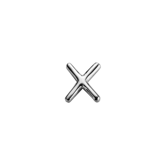 Stow Lockets sterling silver X silver letter charm