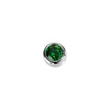 Stow Lockets sterling silver Balance - Emerald CZ charm